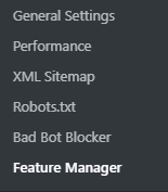 bad bot blocker in menu