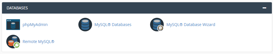 databases section