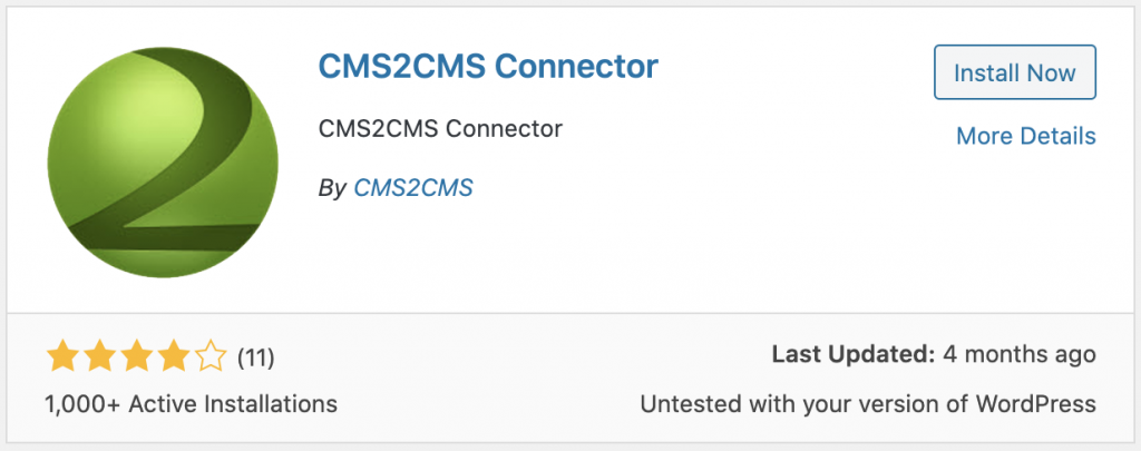 cms2cms connector plugin