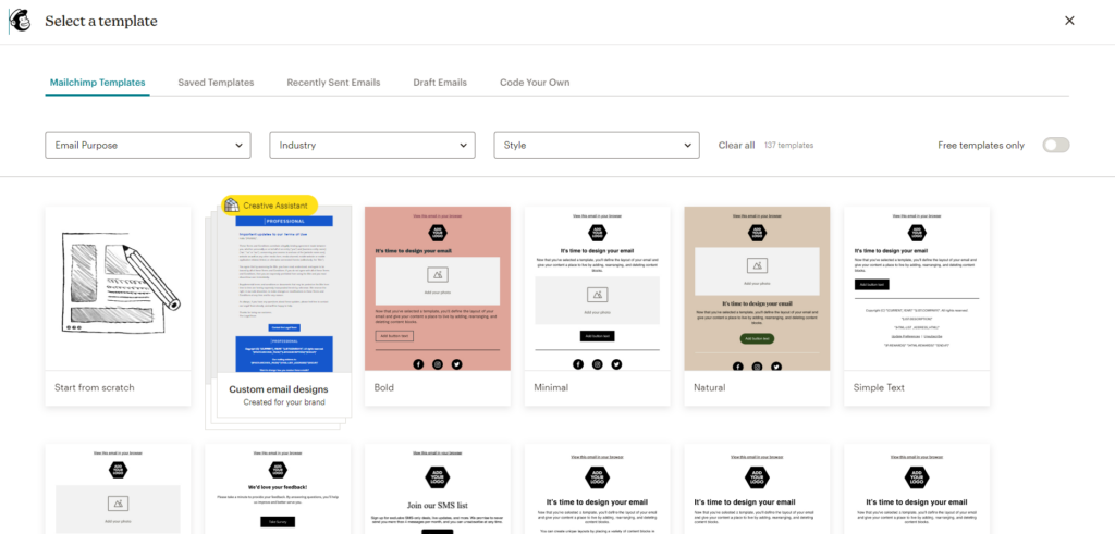 mailchimp template