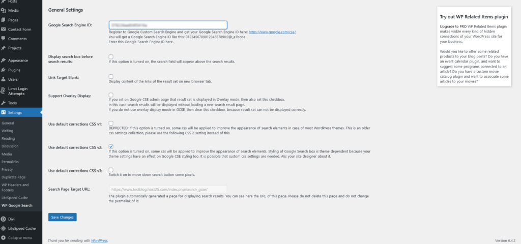 google search plugin
