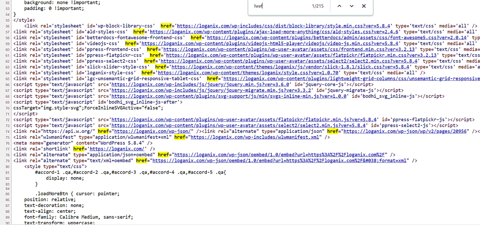pregled spam linkova u izvornim kodu