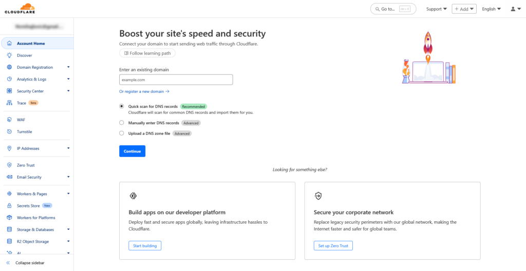 cloudflare dashboard
