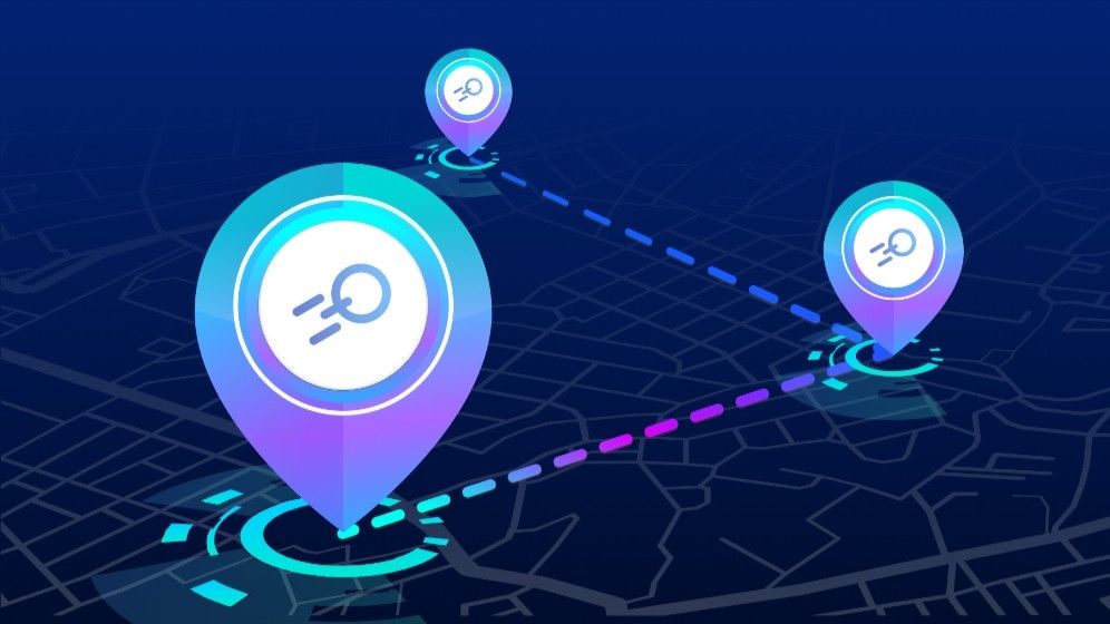 Ilustracija povezivanja domena na mapi – registracija domena