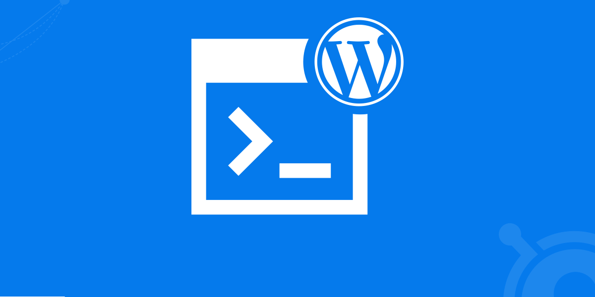 Ilustracija komandne linije i WordPress logotipa, simbolizujući upravljanje WordPress sajtom preko VPS servera