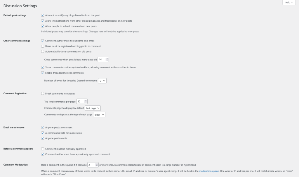 wordpress discussion