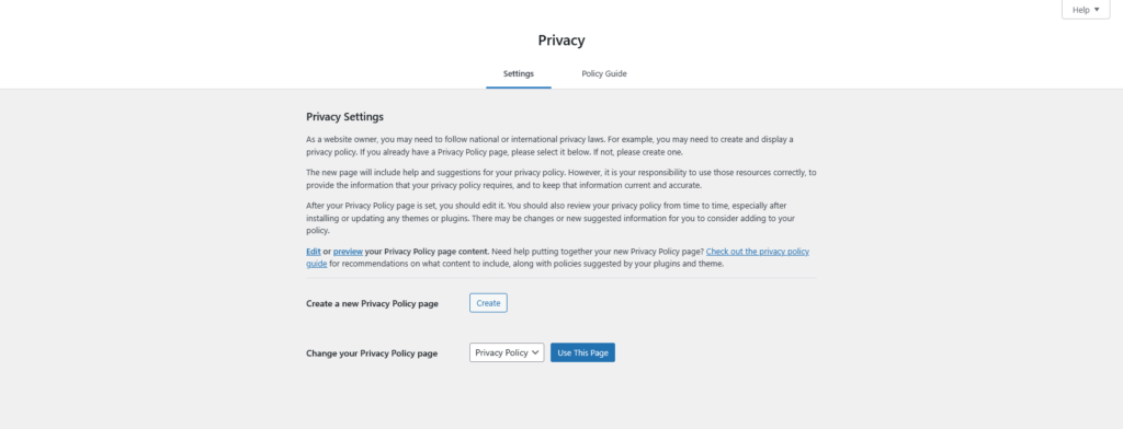 wordpress privacy