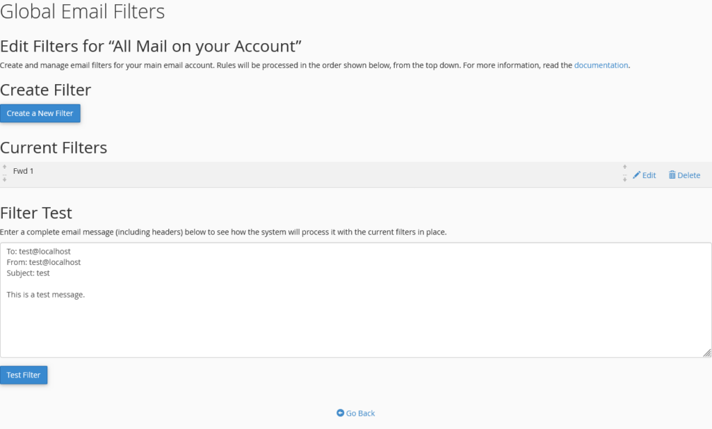 filteri i forwarderi